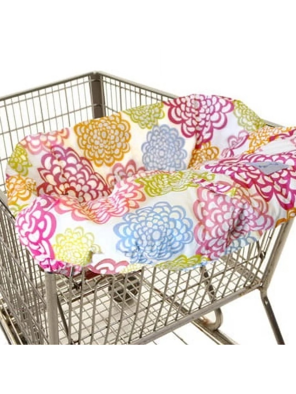 Itzy Ritzy Ritzy Sitzy Shopping Cart & High Chair Cover Floral Stripe EUC
